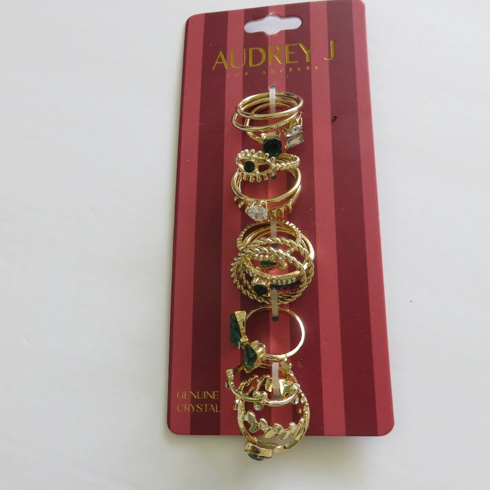 (#120) Audrey J Los Angeles 15 size Mix costume rings